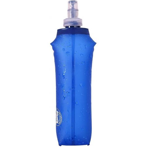  AONIJIE 2PCS Foldable TPU Hydration Water Bottle Soft Flask for Running Camping Hiking Bicycle (500ML)