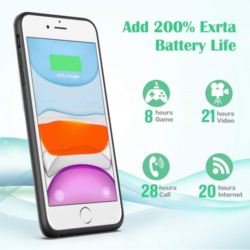  [아마존베스트]AONIMI Battery Case for iPhone 6s Plus/6 Plus/7 Plus/8 Plus, [8500mAh] Portable Charging Case Rechargeable Extended Battery Pack Protective Charger Case for Apple iPhone 6 Plus/7 P