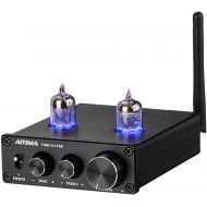 [아마존베스트]AOSHIKE AIYIMA Audio 6J1 Tube Preamplifier Bluetooth 5.0 with Treble & Bass Adjustment DC12V HiFi Audio Preamp NE5532P Chips for Home Audio Amplifier System(Black+BT 5.0)