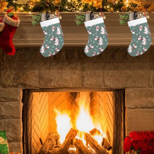  AOTOSE Rats Decorate The Christmas Tree Christmas Stockings- 16 Inch Christmas Stockings Fireplace Hanging Stockings for Family Christmas Decoration Holiday Season Party Decor