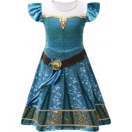 Girls Princess Costume Birthday Party Dress Halloween Cosplay Outfits