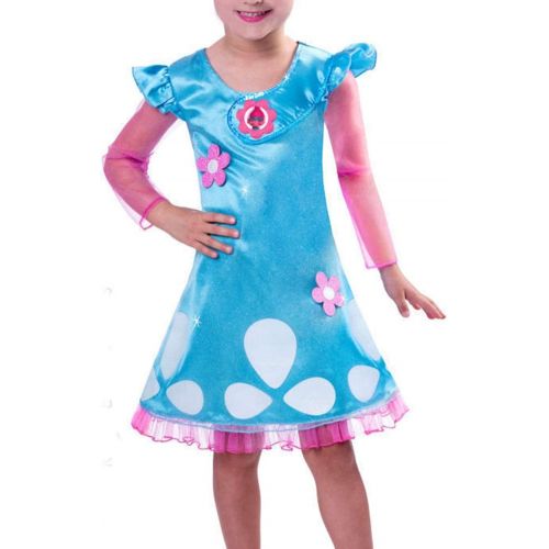  AOVCLKID Trolls Costume Little Girls Dress up Toddler Baby Christmas Cosplay Outfit Kids Party Dresses