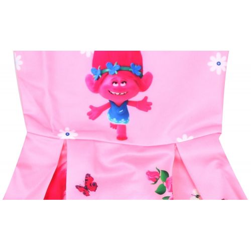  AOVCLKID Trolls Costume for Toddler Kids Party Princess Dress Little Girls Dress Up
