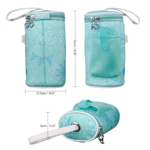  [아마존베스트]AOZBZ Baby Bottle Warmer Bag Portable USB Heating Intelligent Warm Breast Milk Insulated Tote Bag