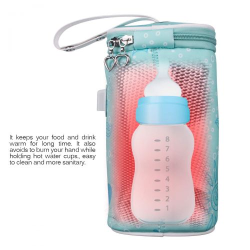  [아마존베스트]AOZBZ Baby Bottle Warmer Bag Portable USB Heating Intelligent Warm Breast Milk Insulated Tote Bag