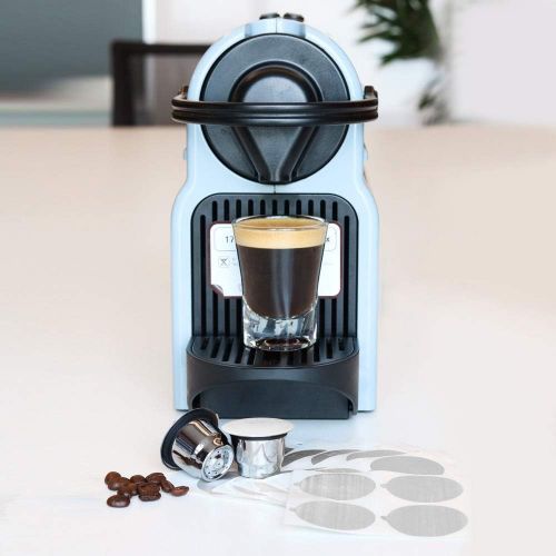  AOZBZ Refillable Coffee Capsules Cup Stainless Steel Nespresso Pods Compatible with Nespresso Machines