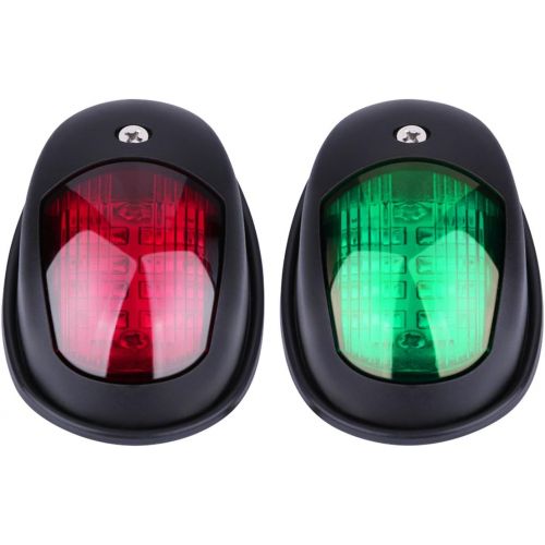  AOZBZ LED Boat Navigation Light, Marine Yacht Navigation Lamps Starboard and Port Side Light for Boat Skeeter DC 12-24V with Green and Red Light