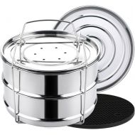 [아마존핫딜][아마존 핫딜] AOZITA Aozita Stackable Steamer Insert Pans with Sling for Instant Pot Accessories 6/8 qt - Pot in Pot, Baking, Casseroles, Lasagna Pans, Food Steamer for Pressure Cooker, Upgrade Interch