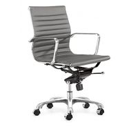 AP Modern Ribbed Mid Back Management Office Chair - Gray