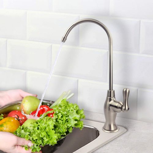  APEC Water Systems FAUCET-CD-COKE-NP Kitchen Drinking Water Designer Faucet for Reverse Osmosis and Water Filtration Systems, Non-Air Gap Lead-Free, Brushed Nickel