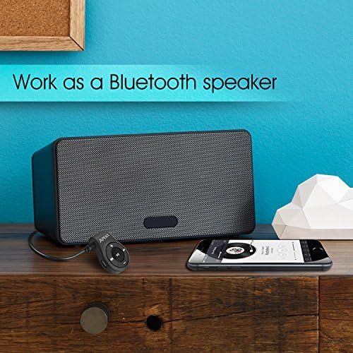  [아마존베스트]APEKX Clip Bluetooth Audio Adapter for Headphones, Headset, Speaker, Wireless Receiver with MIC for Hands-Free Call and Music