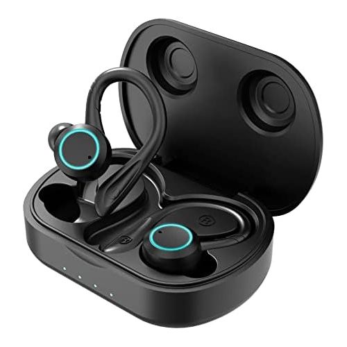  True Wireless Headphones, APEKX Update 5.1 Auto Pairing Touch Control HiFi Stereo Sound in-Ear Earphones Binaural Call Headset with Built-in Mic and Charging Case for Sports Runnin