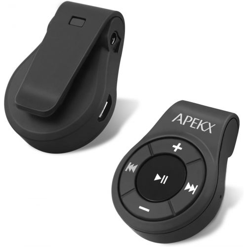  [아마존베스트]APEKX Clip Bluetooth Audio Adapter for Headphones, Headset, Speaker, Wireless Receiver with MIC for Hands-Free Call and Music