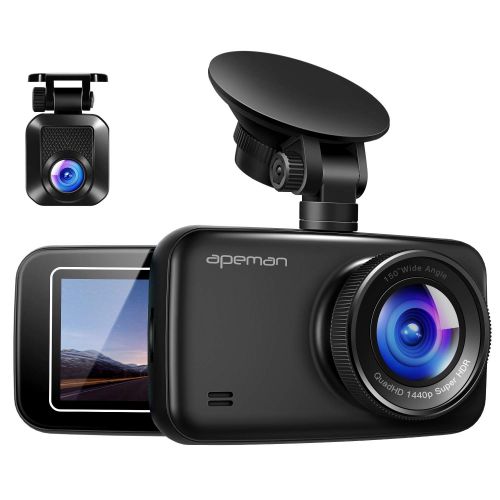  [아마존 핫딜]  [아마존핫딜]APEMAN 1440P&1080P Dual Dash Cam FHD Front and Rear Camera for Cars, Support 128GB max, Driving Recorder with IR Sensor Night Vision, Motion Detection, G-Sensor, Parking Monitor