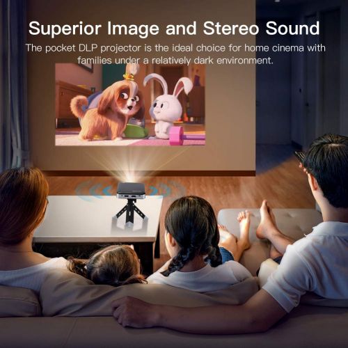  [아마존 핫딜]  [아마존핫딜]APEMAN Projector Mini Portable Video DLP Pocket Projector for Home and Outdoors Entertainment, Support 1080p HDMI Input Built-in Rechargeable Battery Stereo Speakers with Upgraded