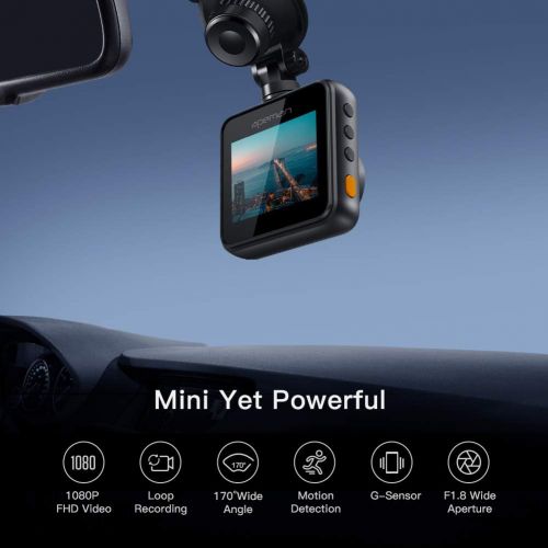  [아마존 핫딜]  [아마존핫딜]APEMAN C420 Dash Cam 1080P Full HD Mini Dash Camera for Cars with Super Night Vision, 170° Wide Angle, Motion Detection, Parking Monitoring, G-Sensor, Loop Recording