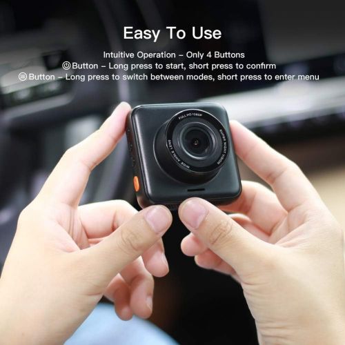  [아마존 핫딜]  [아마존핫딜]APEMAN C420 Dash Cam 1080P Full HD Mini Dash Camera for Cars with Super Night Vision, 170° Wide Angle, Motion Detection, Parking Monitoring, G-Sensor, Loop Recording