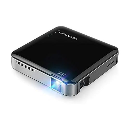  [아마존베스트]APEMAN Projector Mini Portable Video DLP Pocket Projector for Home and Outdoors Entertainment, Support 1080p HDMI Input Built-in Rechargeable Battery Stereo Speakers with Upgraded