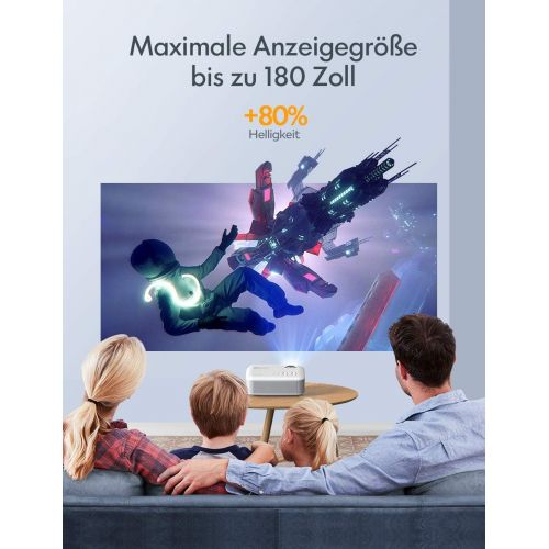  [아마존 핫딜]  [아마존핫딜]Beamer APEMAN Mini Beamer Tragbar Projektor Aktualisierte 3800 Lumen LED 45000 Stunden Heimkino Unterstuetzt Full HD Unterstuetzt 1080P TV Box/Chromecast iPhone Android Handybeamer M