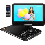 APEMAN 9.5 Portable DVD Player with Swivel Screen Remote Controller Support SD Card USB DVD AV inOut Earphone Speaker 5 Hours Built-in Rechargeable Battery for TV Kids Car Travel