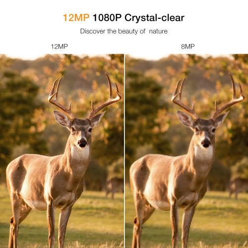  APEMAN Trail Camera 12MP 1080P HD Game&Hunting Camera with 130° Wide Angle Lens 120° Detection 42 Pcs 940nm Updated IR LEDs Night Version up to 20M65FT Wildlife Camera with IP66 S