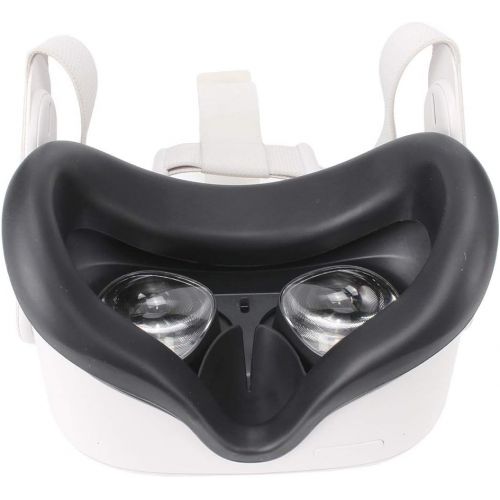  [아마존베스트]APOSU Silicone VR Face Cover for Oculus Quest 2, Face Pad & Face Cushion Compatible with Oculus Quest 2 VR Headset Face Cover Skin Accessories (Black)