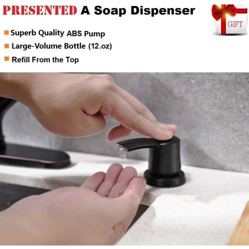  [아마존 핫딜] APPASO Patented Pull Down Kitchen Faucet with Sprayer Oil Rubbed Bronze - Single Handle Antique One Hole High Arc Pull Out Kitchen Sink Faucets and Soap Dispenser