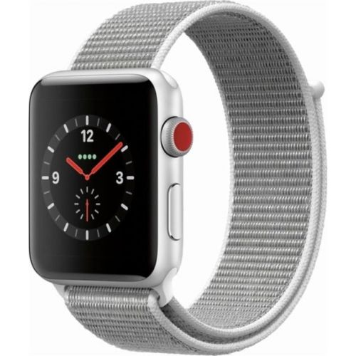 애플 Refurbished Apple Watch - Series 3 - 42mm - Sliver Aluminum Case - Seashell Sport Loop Band
