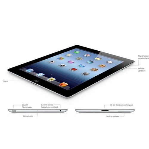 애플 Apple iPad 4 9.7in Retina Display 16GB Wifi Tablet (Black) - MD510LL/A (Refurbished)
