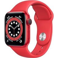 Apple Watch Series 6 (GPS + Cellular, 44mm) - RED Aluminum Case with RED Sport Band (Renewed)