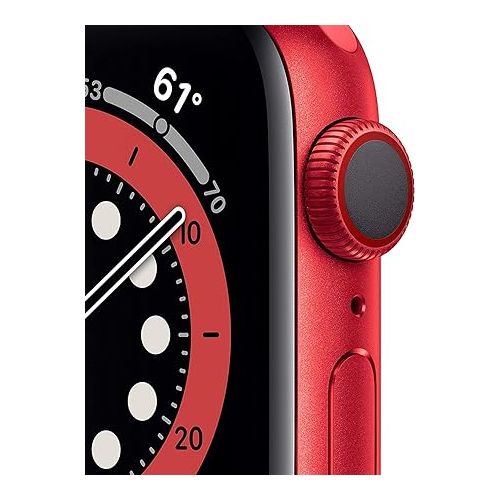 애플 Apple Watch Series 6 (GPS + Cellular, 44mm) - RED Aluminum Case with RED Sport Band (Renewed)