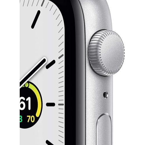 애플 Apple Watch SE (GPS, 40mm) - Silver Aluminum Case with White Sport Band (Renewed)
