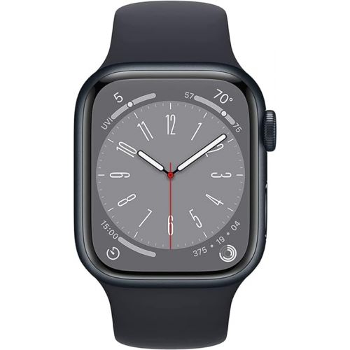 애플 Apple Watch Series 8 (GPS + Cellular, 45mm) - Midnight Aluminum Case with Midnight Sport Band (Renewed Premium)