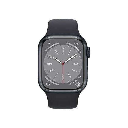 애플 Apple Watch Series 8 (GPS + Cellular, 45mm) - Midnight Aluminum Case with M/L Midnight Sport Band (Renewed Premium)