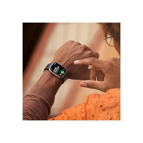 애플 Apple Watch Series 8 GPS, 41mm Midnight Aluminum Case with Midnight Sport Band, Small/Medium