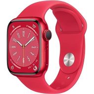 Apple Watch Series 8 [GPS, 41mm] - Red Aluminum Case with Red Sport Band, S/M (Renewed)