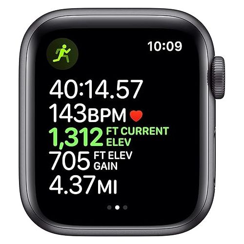 애플 Apple Watch Series 5 (GPS + Cellular, 40MM) Stainless Steel Case with Black Sport Band (Renewed)