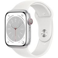 Apple Watch Series 8 (41MM, GPS) - Silver Aluminum Case with White Sport Band (Renewed Premium)