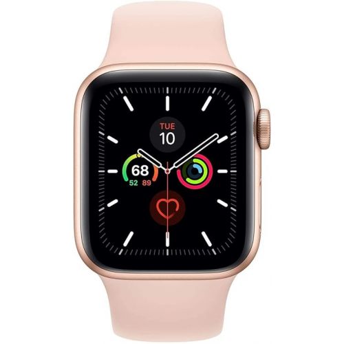 애플 Apple Watch Series 4 (GPS, 40MM) - Gold Aluminum Case with Pink Sand Sport Band (Renewed)