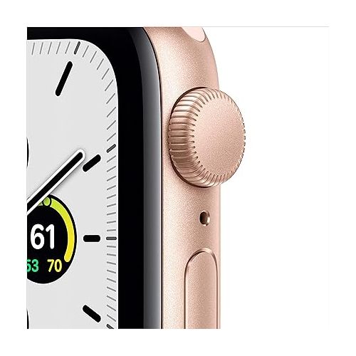 애플 Apple Watch SE (GPS, 40mm) - Gold Aluminum Case with Pink Sand Sport Band (Renewed)