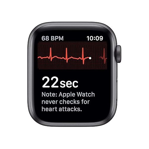 애플 Apple Watch Series 5 (GPS + Cellular, 40MM) - Space Gray Aluminum Case with Black Sport Band (Renewed)