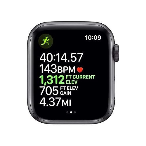 애플 Apple Watch Series 5 (GPS + Cellular, 40MM) - Space Gray Aluminum Case with Black Sport Band (Renewed)