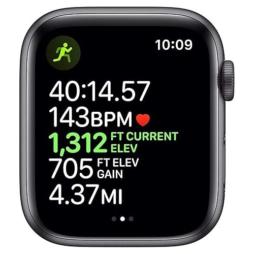 애플 Apple Watch Series 5 (GPS + Cellular, 44MM) - Space Gray Aluminum Case with Black Sport Band (Renewed)