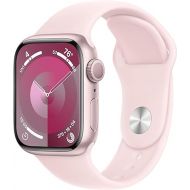 Apple Watch Series 9 [GPS 41mm] Pink Aluminum Case with Pink Sport Band S/M. (Renewed)