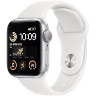 Apple Watch SE (2nd Gen) (GPS, 40mm) - Silver Aluminum Case with White Sport Band, S/M (Renewed)