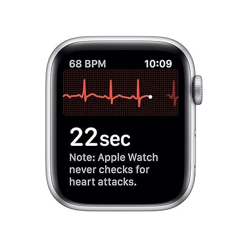 애플 Apple Watch Series 5 (GPS, 40MM) - Silver Aluminum Case with White Sport Band (Renewed)