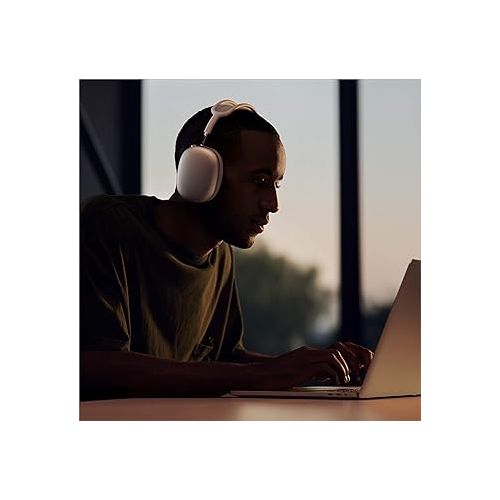 애플 Apple AirPods Max Wireless Over-Ear Headphones, Active Noise Cancelling, Transparency Mode, Personalized Spatial Audio, Dolby Atmos, Bluetooth Headphones for iPhone - Space Gray
