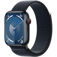 Apple Watch Series 9 [GPS + Cellular 45mm] Midnight Aluminum Case with Midnight Sport Loop, One Size (Renewed)