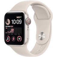 Apple Watch SE (2nd Gen) (GPS + Cellular, 40mm) - Starlight Aluminum Case with Starlight Sport Band, M/L (Renewed)