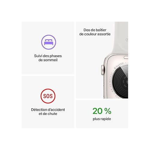 애플 Apple Watch SE (2nd Gen) (GPS + Cellular, 40mm) - Starlight Aluminum Case with Starlight Sport Band, M/L (Renewed)